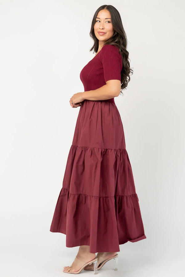 Astra Tiered Dress | Berry