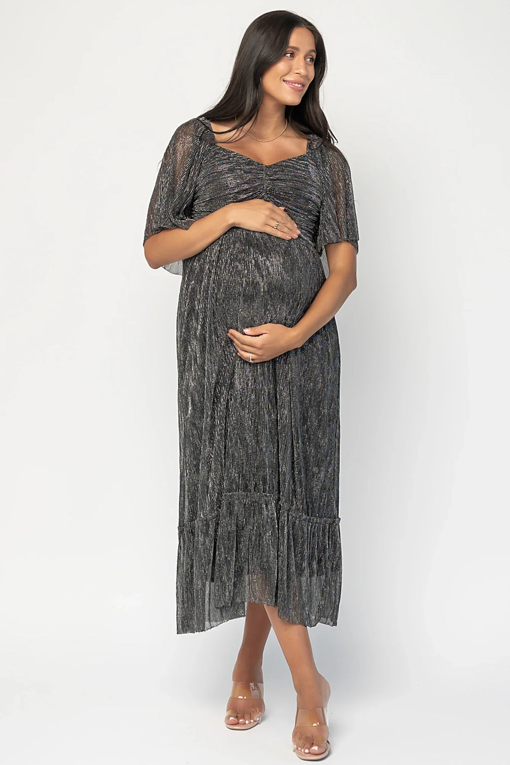 Elea Shimmer Dress | Black