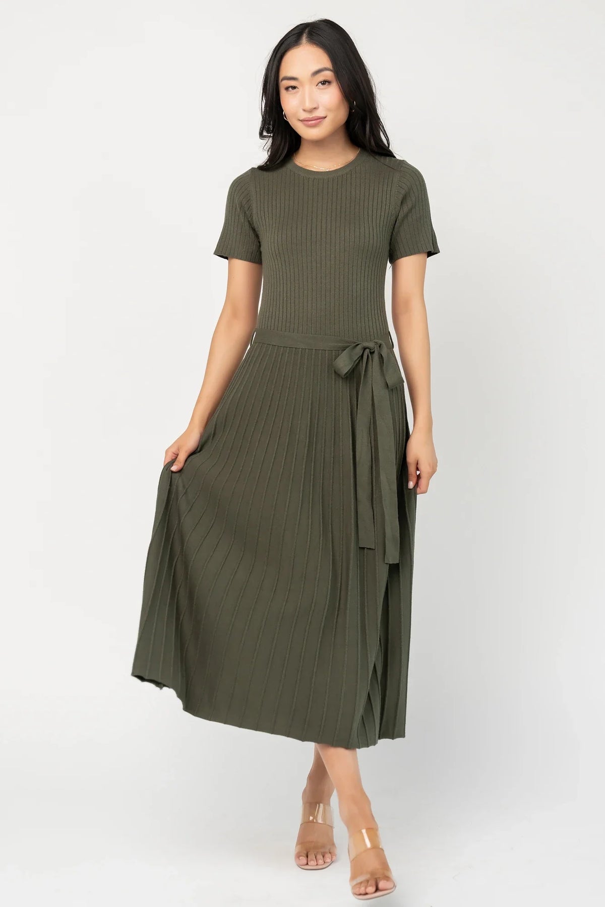 Jessamine Midi Dress | Dark Olive Main image