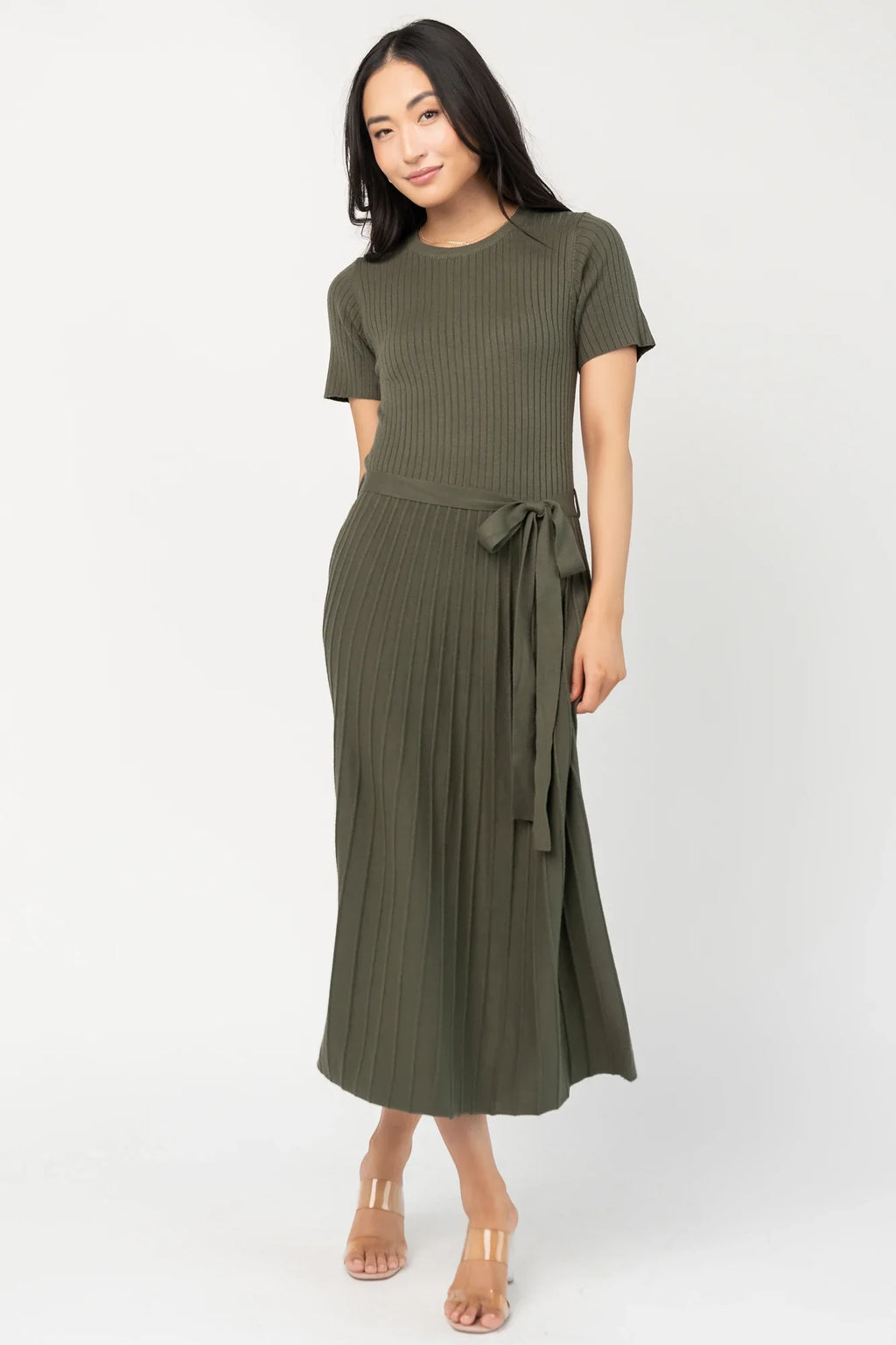 Jessamine Midi Dress | Dark Olive