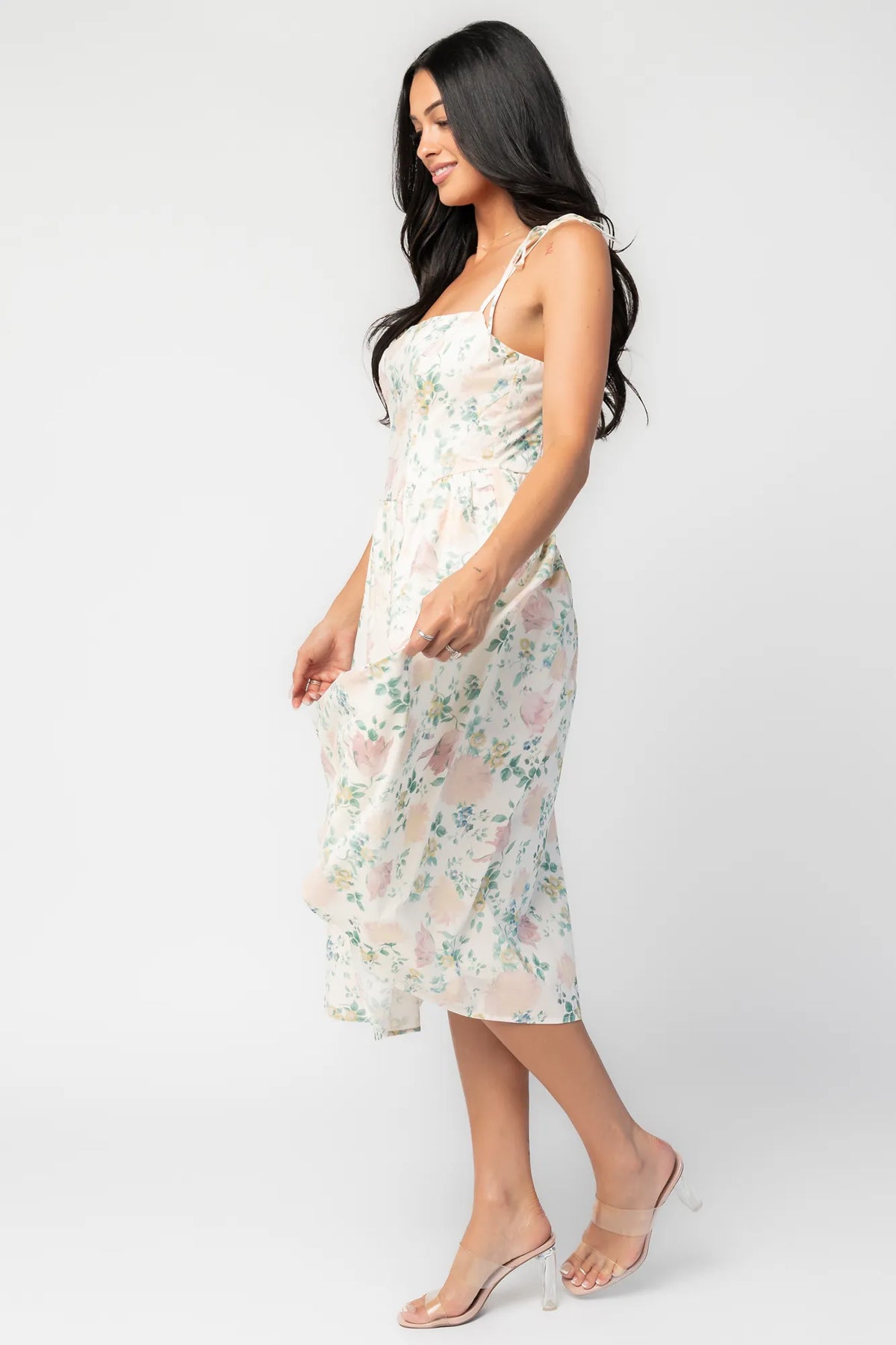 Hattie Midi Dress | Cream Multi Floral