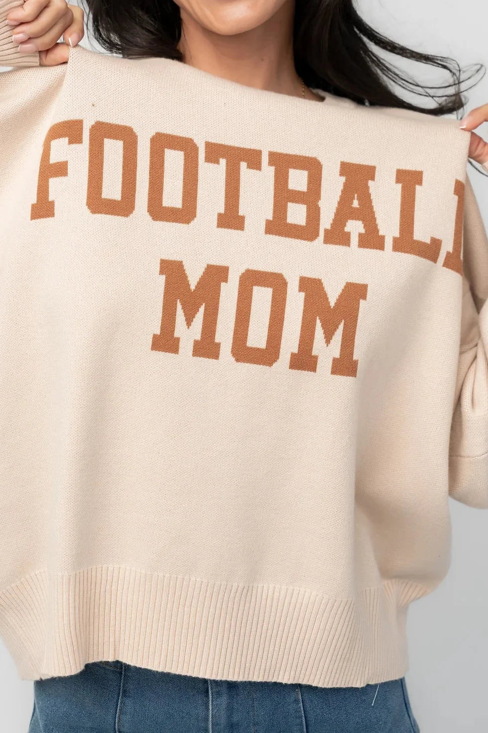 Football Mom Sweater | Natural Secondary image