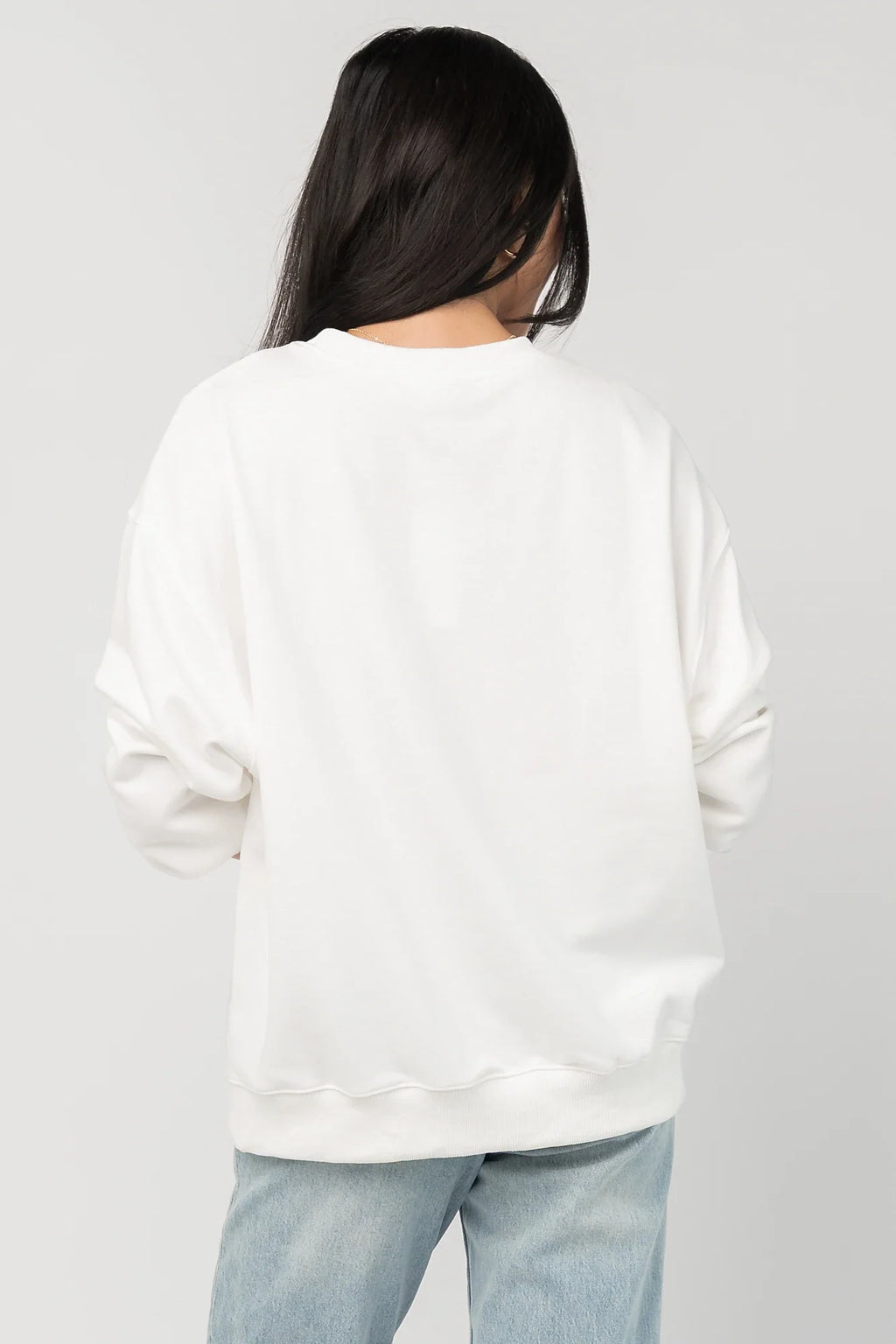 Stephen Gingham Crewneck | Ivory
