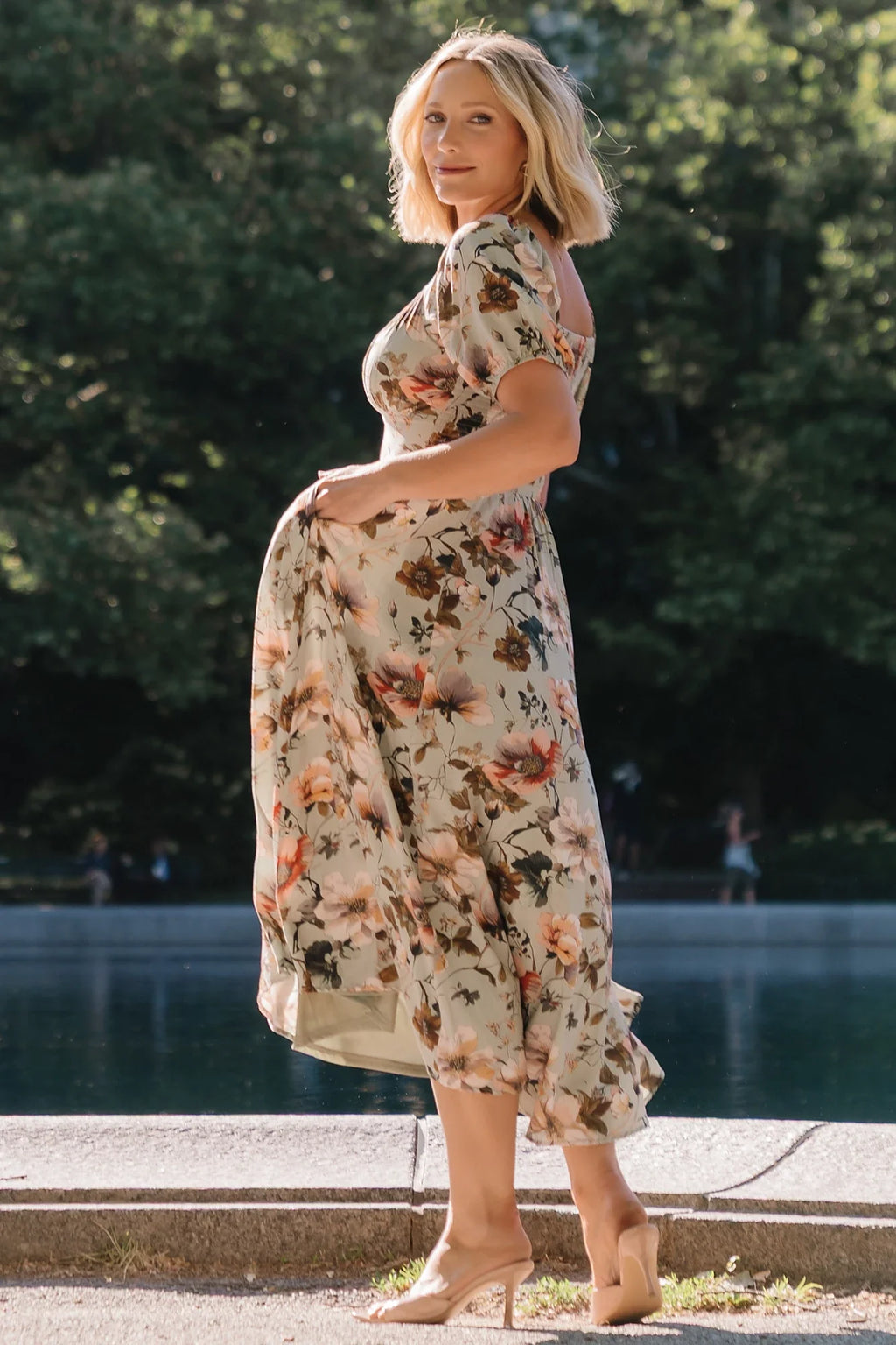 Charlotte Midi Dress | Sage Floral