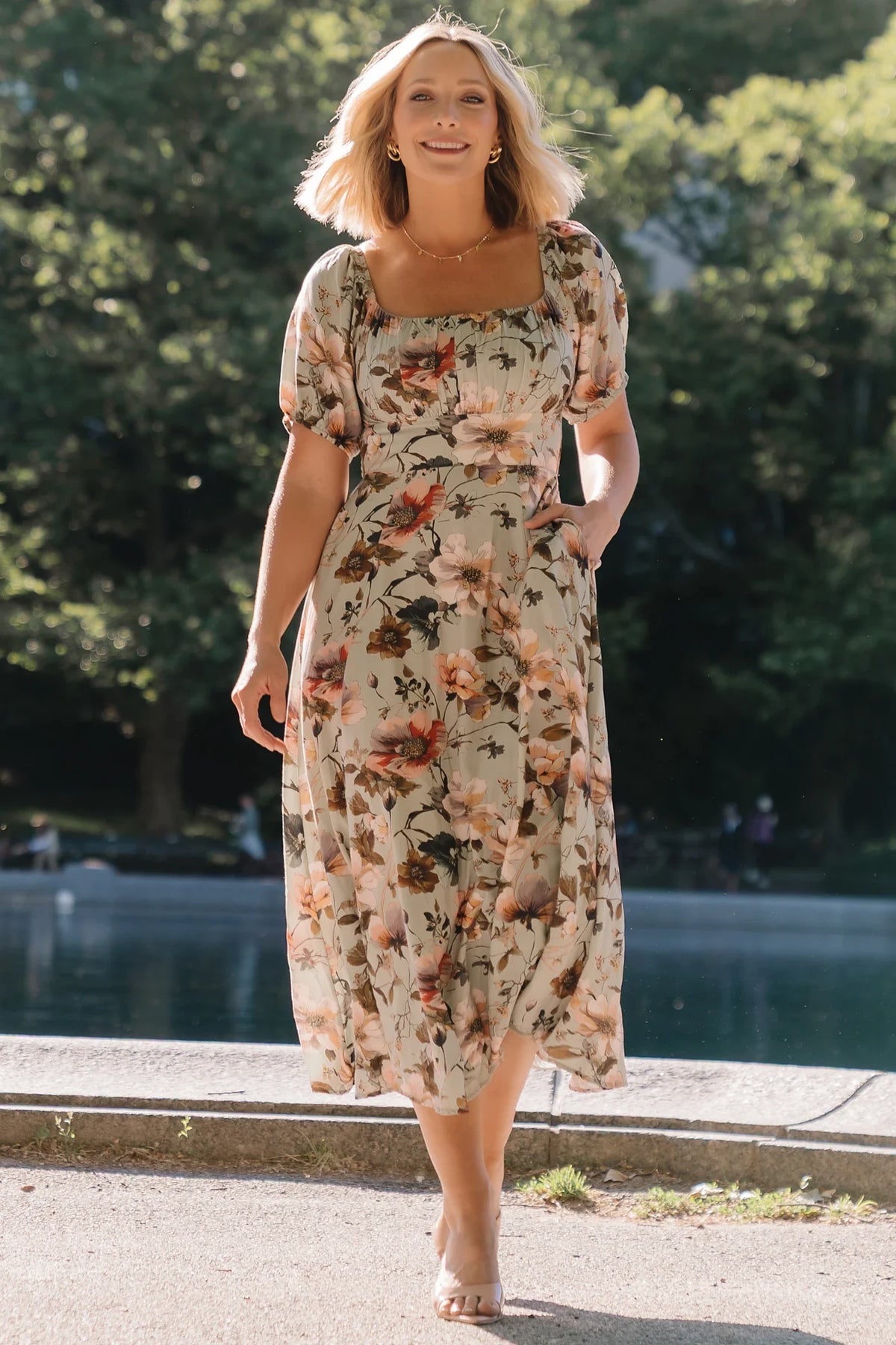 Charlotte Midi Dress | Sage Floral Main image
