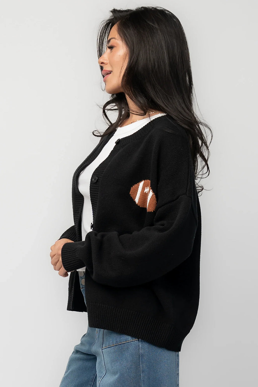 Game Day Cardigan | Black