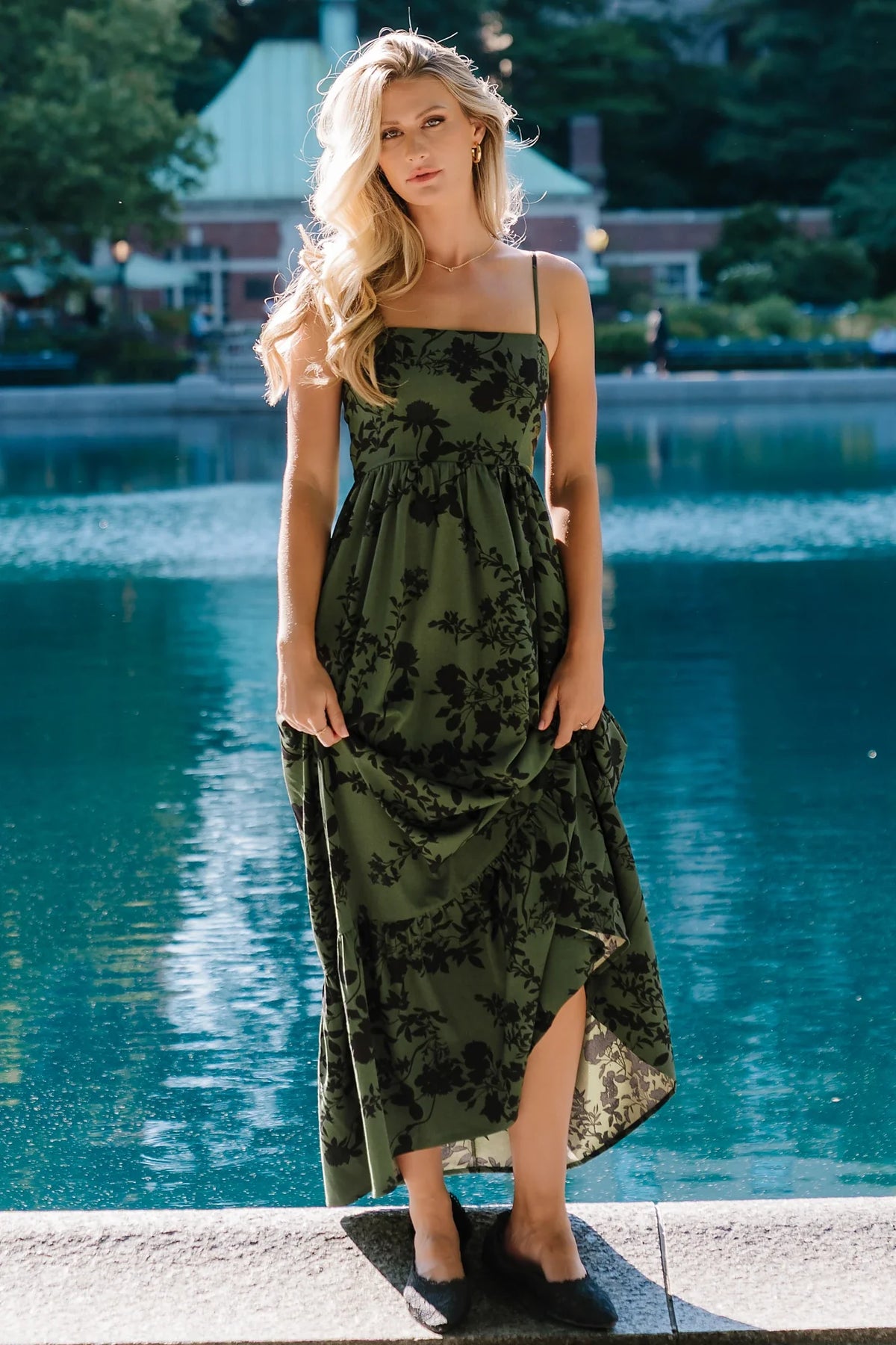 Rowan Tank Maxi Dress | Deep Olive Main image