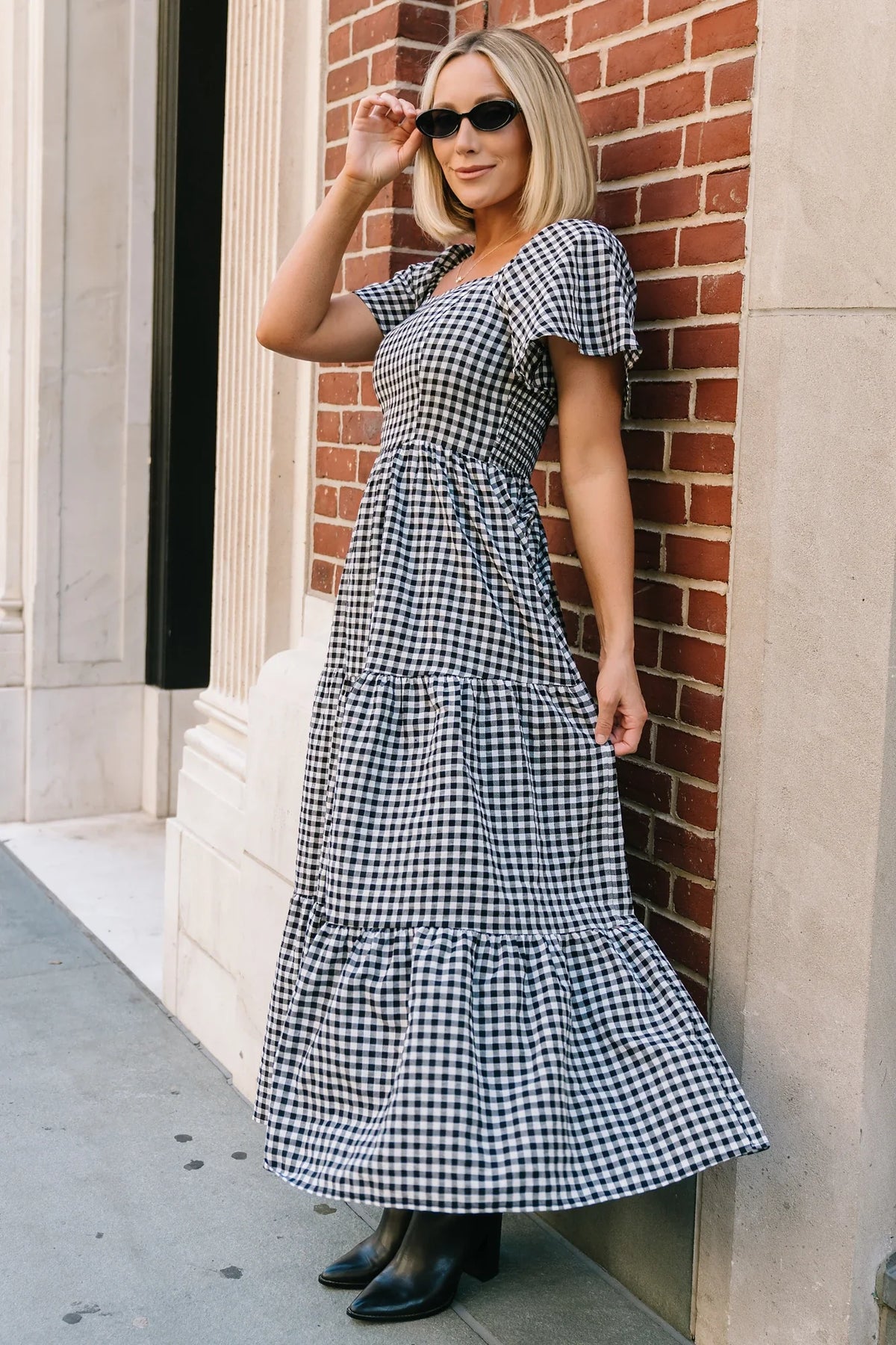 Paley Maxi Dress | Black + White Gingham Main image