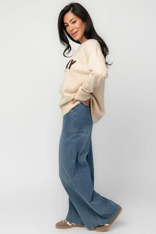 Varsity Sweater | Natural