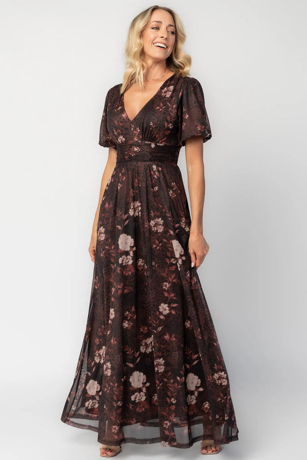 Whitney Mesh Maxi Dress | Clove Floral