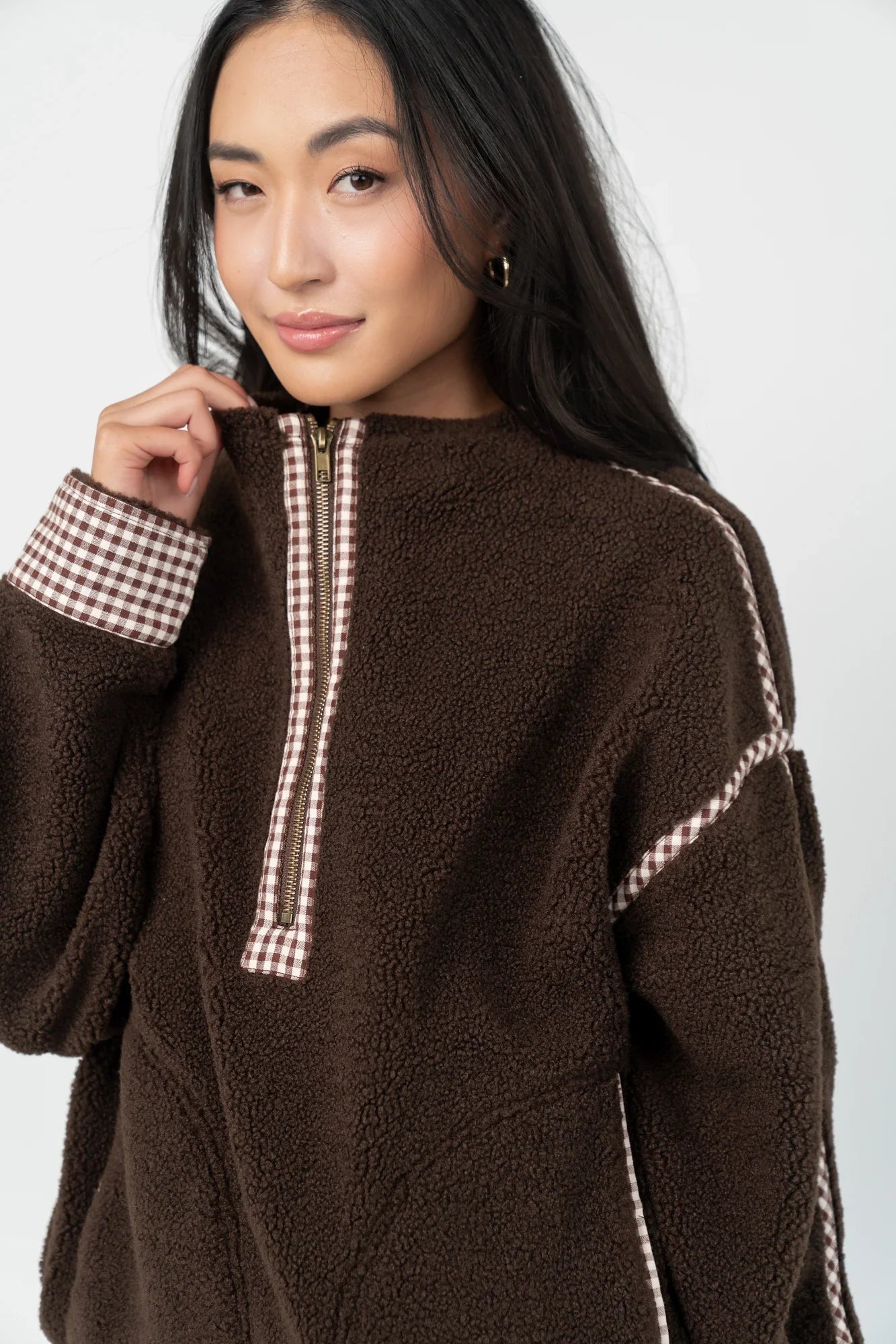 Tylee Fleece Jacket | Chocolate Secondary image