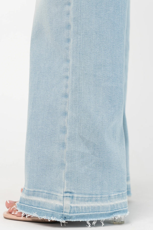 Bria High Rise Wide Leg Jeans | Light Wash