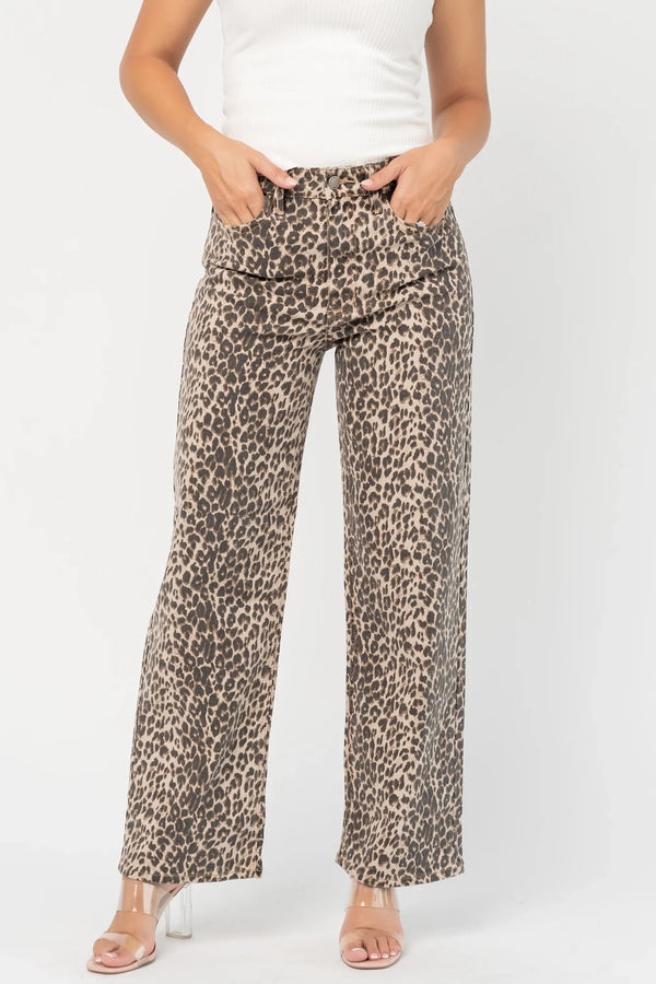 Roxie Straight Leg Jean | Vintage Leopard