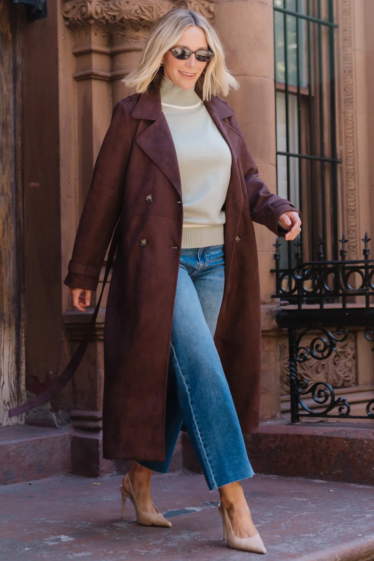 Carnegie Coat | Brown Suede