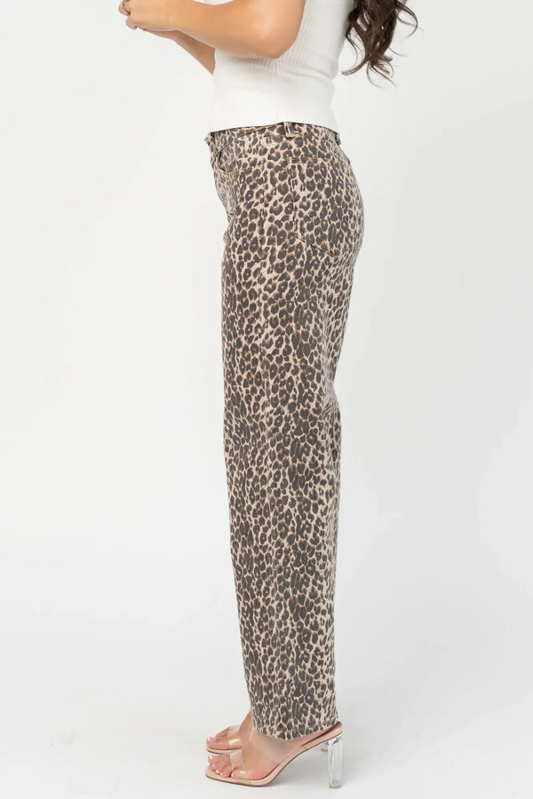 Roxie Straight Leg Jean | Vintage Leopard