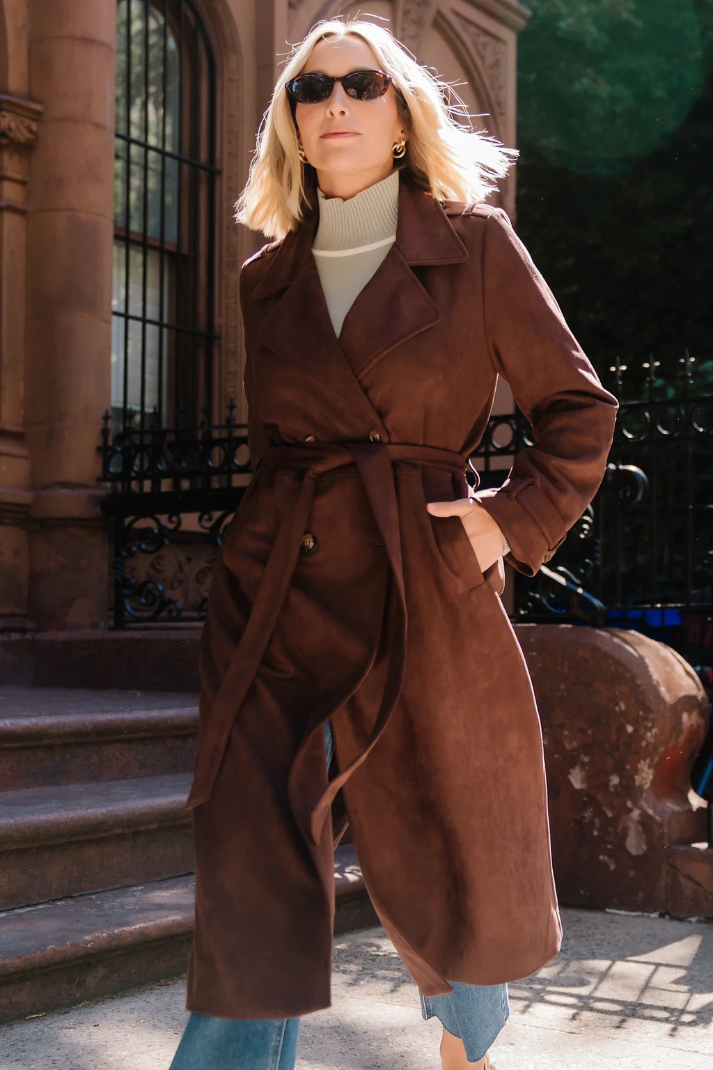 Carnegie Coat | Brown Suede