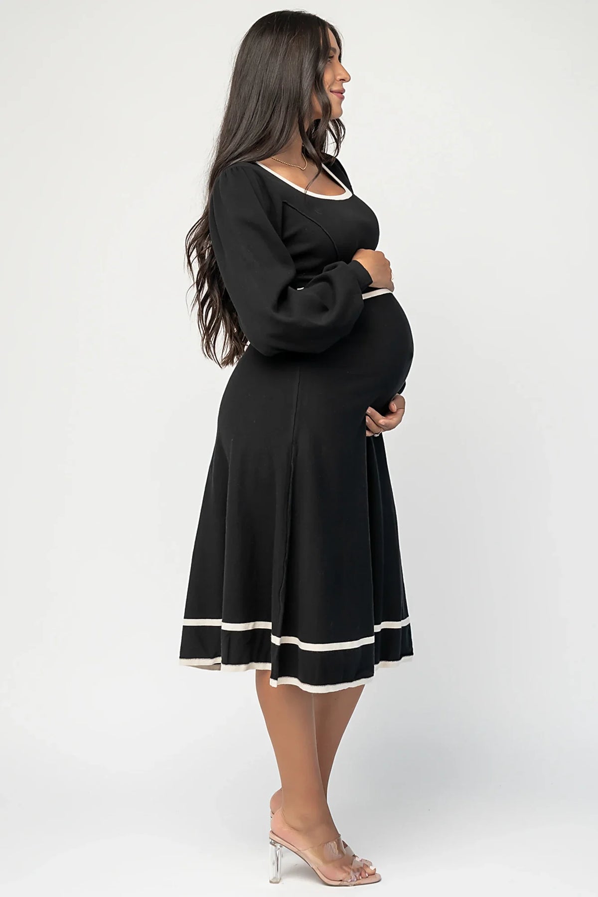 Winslet Knit Dress | Black + Cream