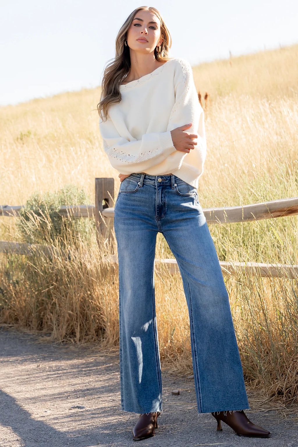 Noah High Rise Straight Leg Jeans | Medium Wash