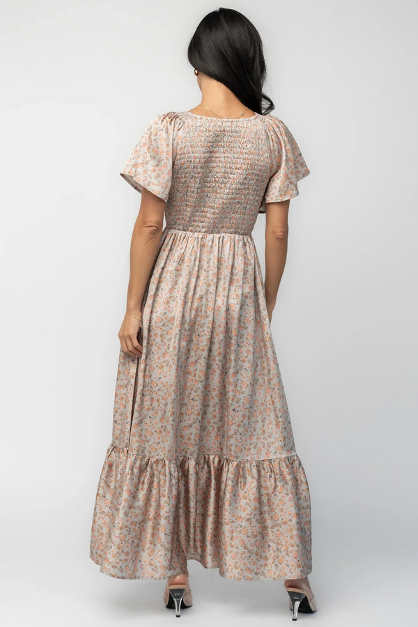 Rosie Smocked Dress | Sage Floral