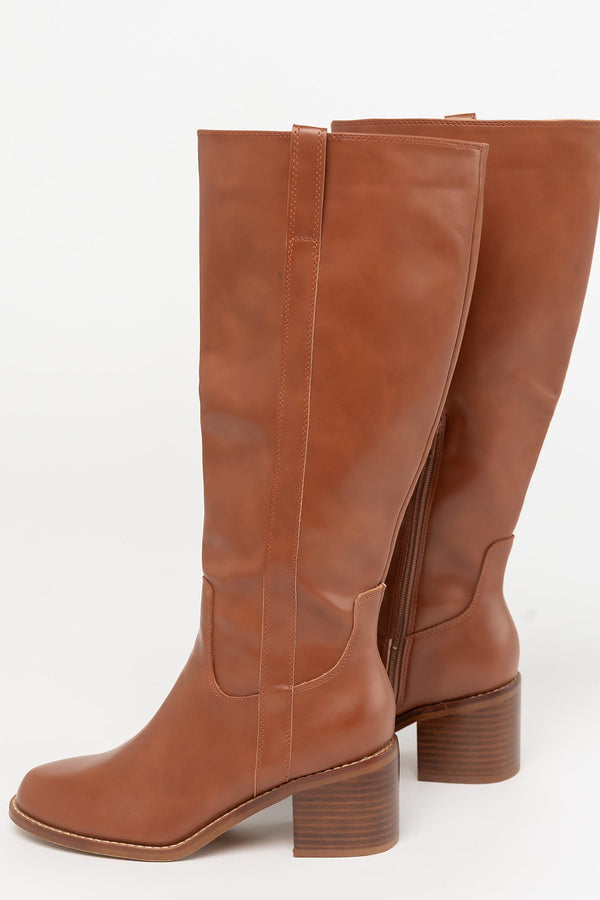 Collins Tall Riding Boots | Brown