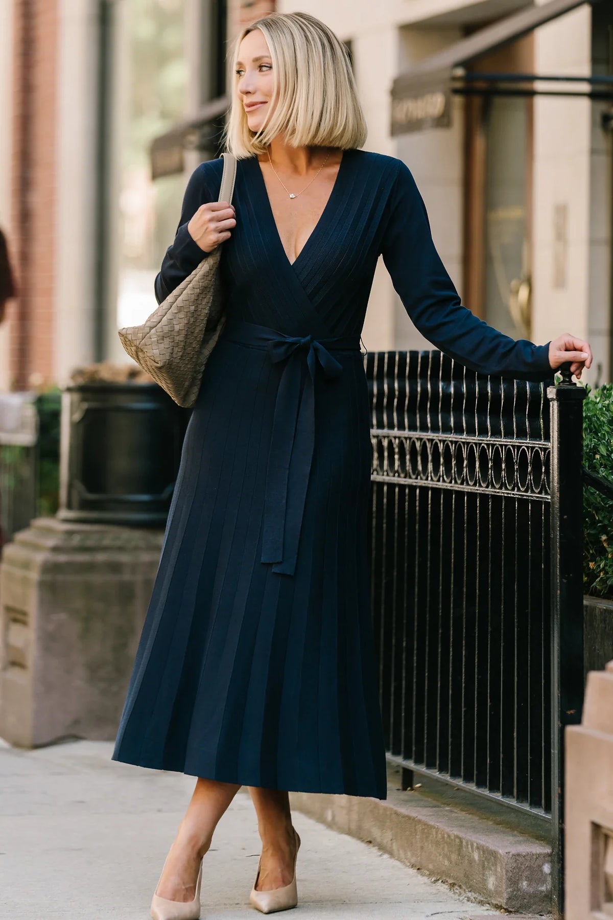 Caroline Midi Dress | Navy Main image