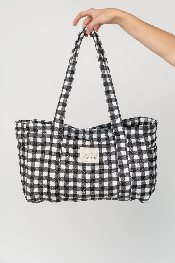Sedona Gingham Tote Bag | Black