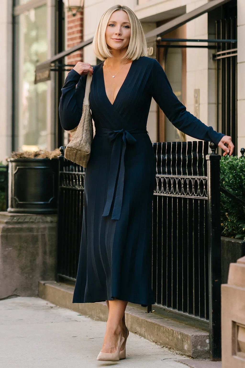 Caroline Midi Dress | Navy