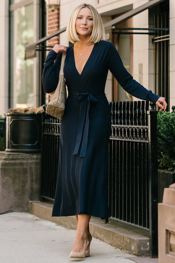 Caroline Midi Dress | Navy
