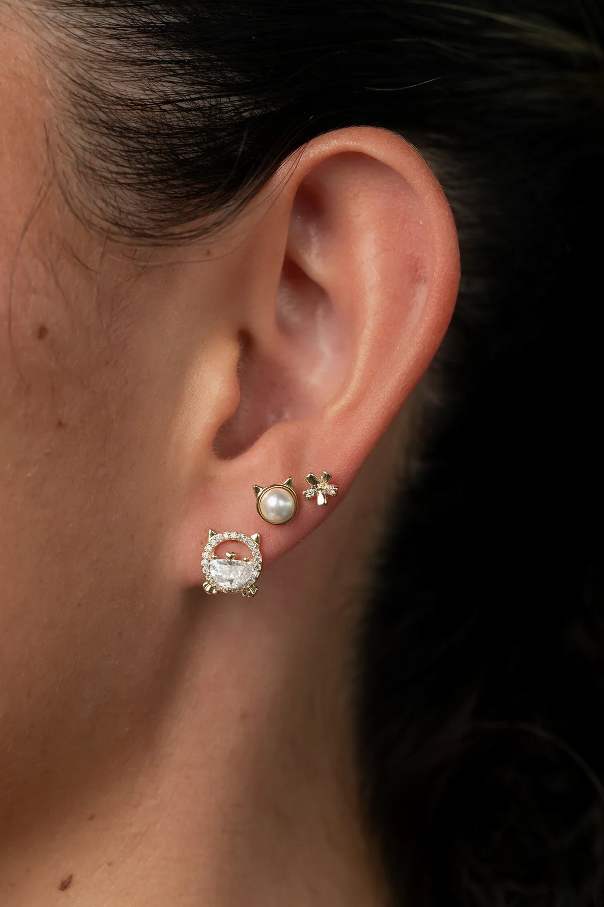 Cherish Stud Earring Set | Gold Main image