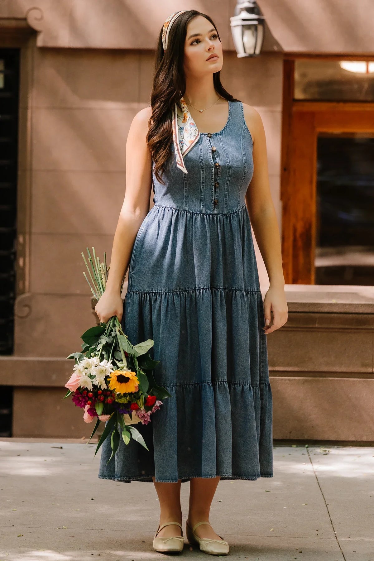 Park Avenue Denim Dress | Medium Wash Main image