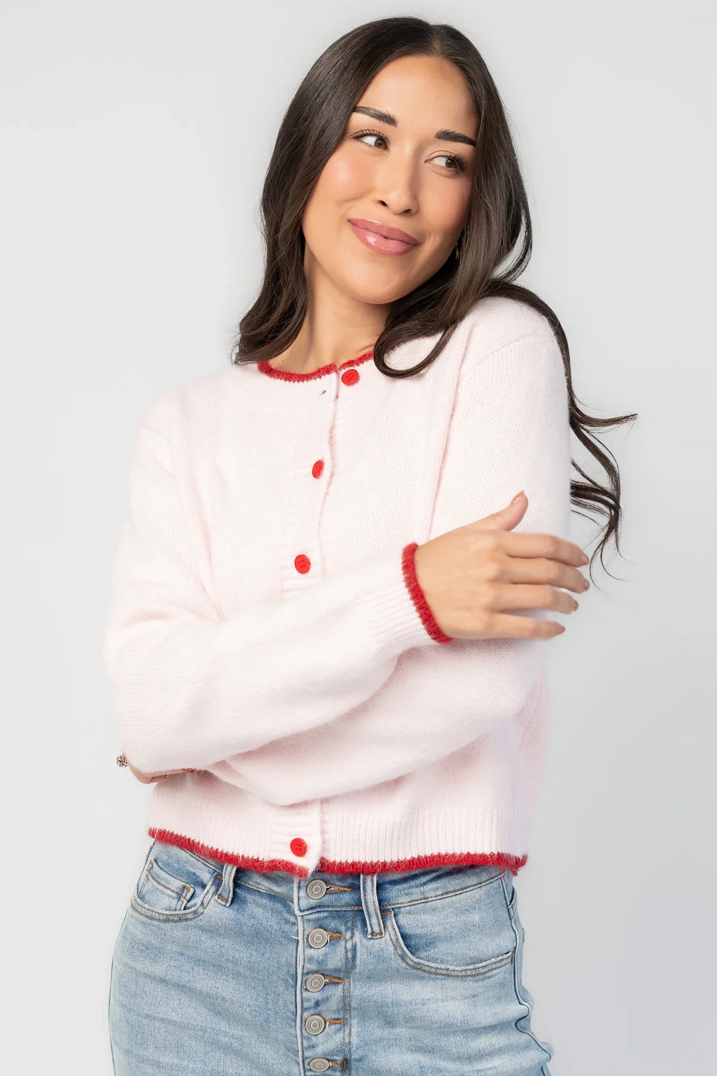 Alanna Cardigan | Blush + Red