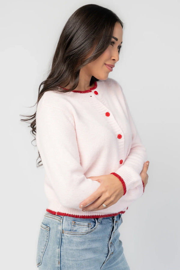 Alanna Cardigan | Blush + Red
