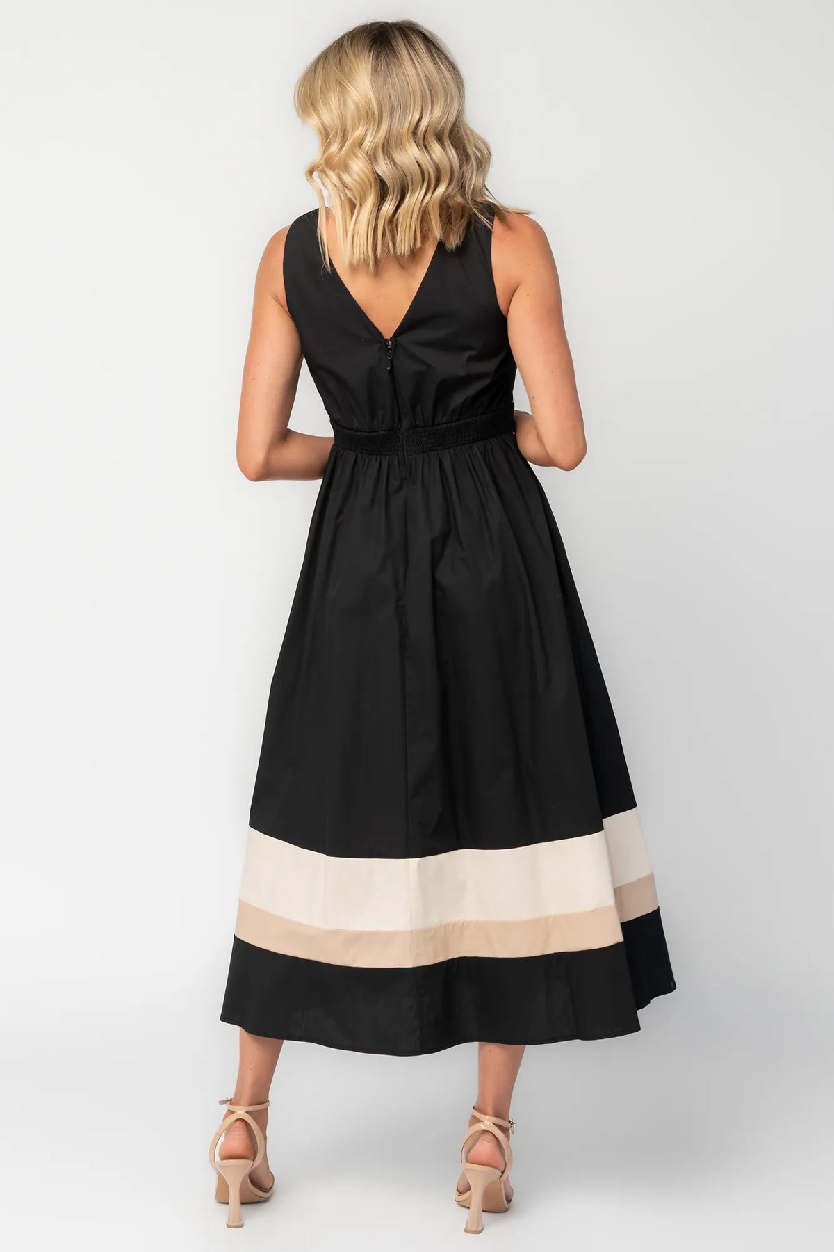 Oxford Midi Dress | Black