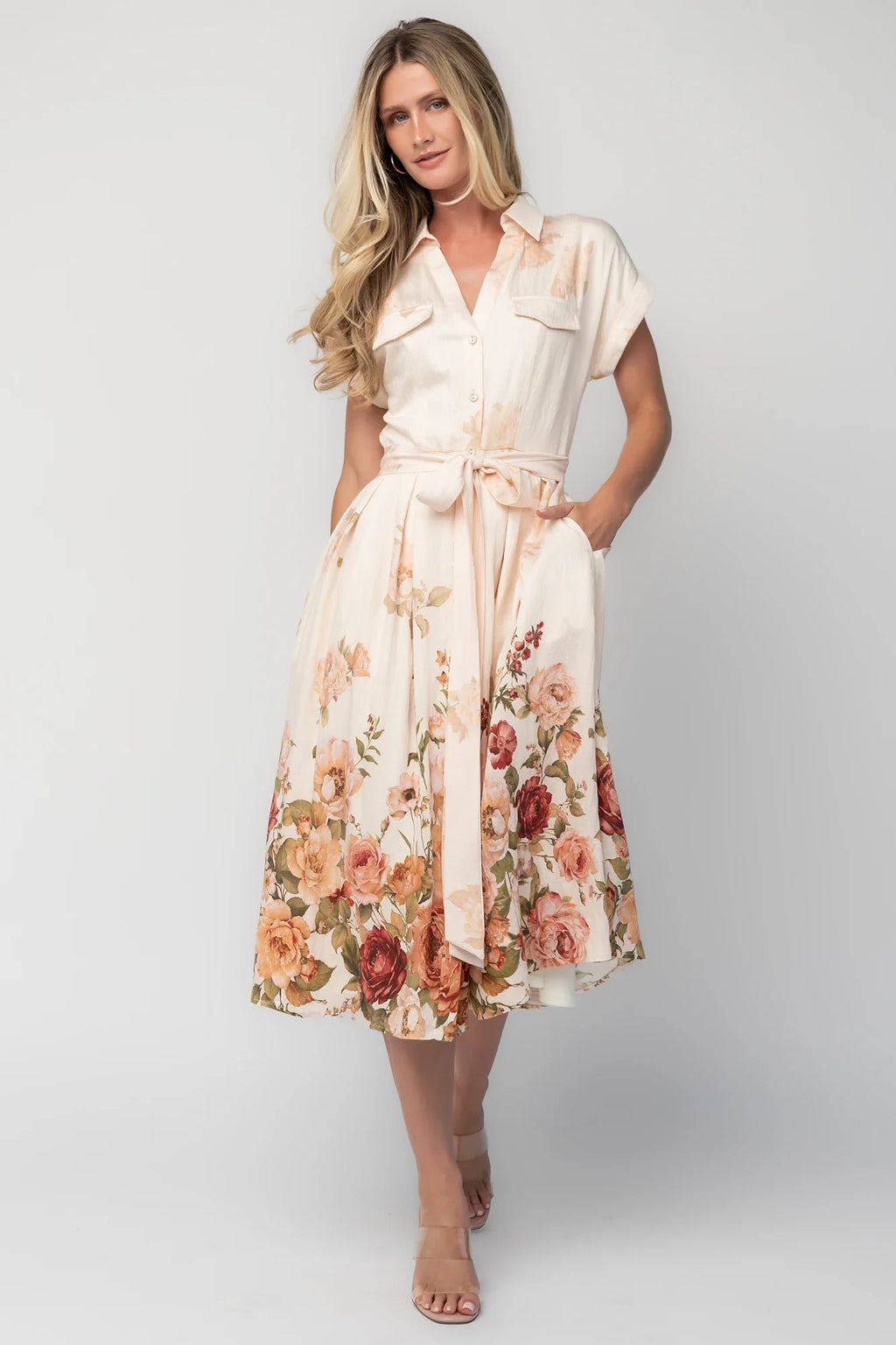 Pembroke Midi Dress | Cream Floral