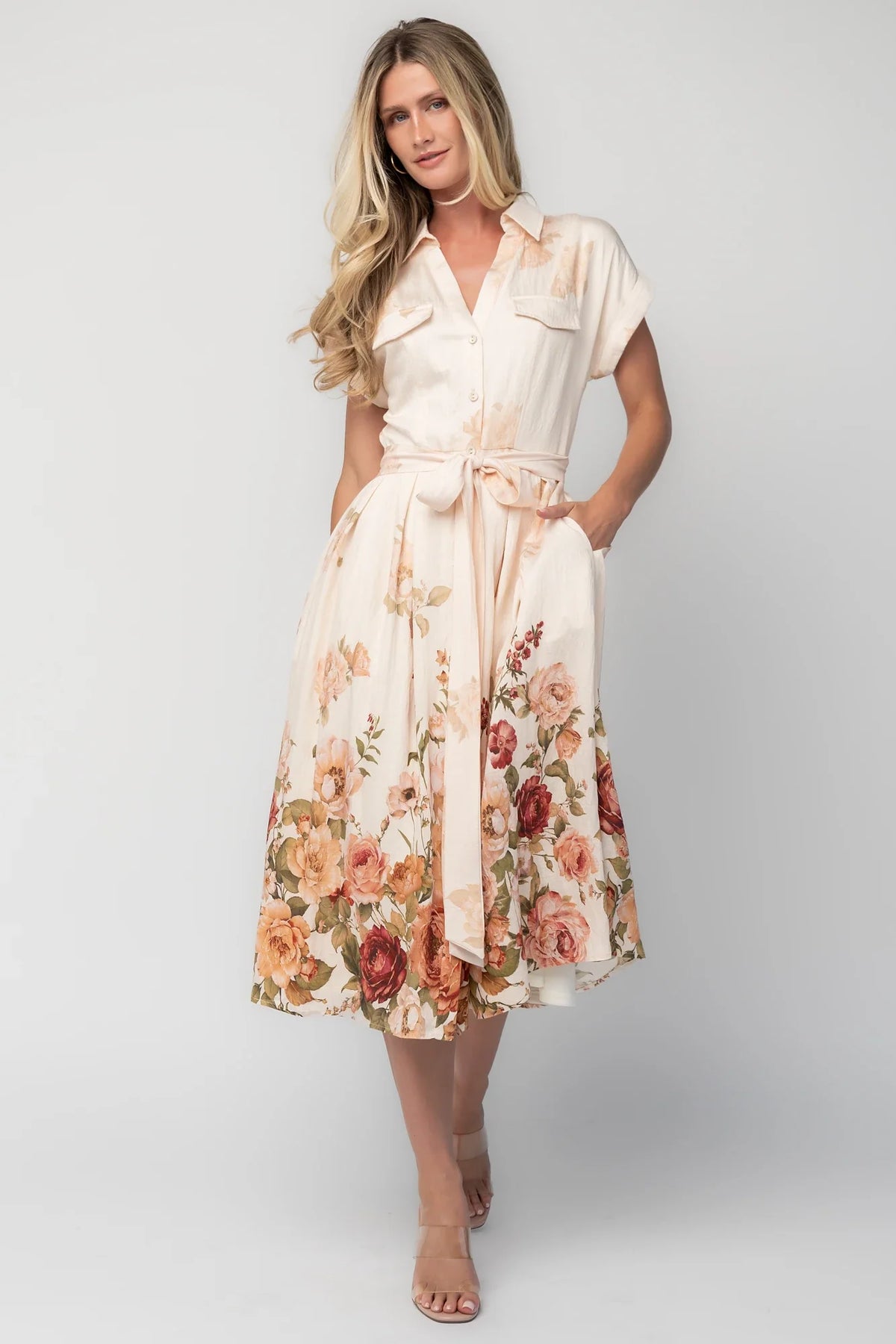 Pembroke Midi Dress | Cream Floral Main image