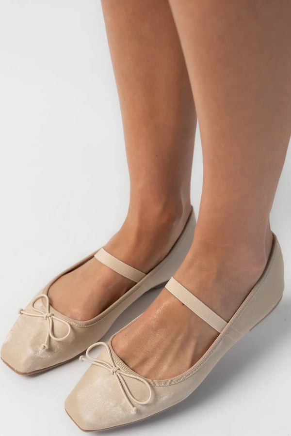 Elsie Mary Jane Ballet Flats | Taupe
