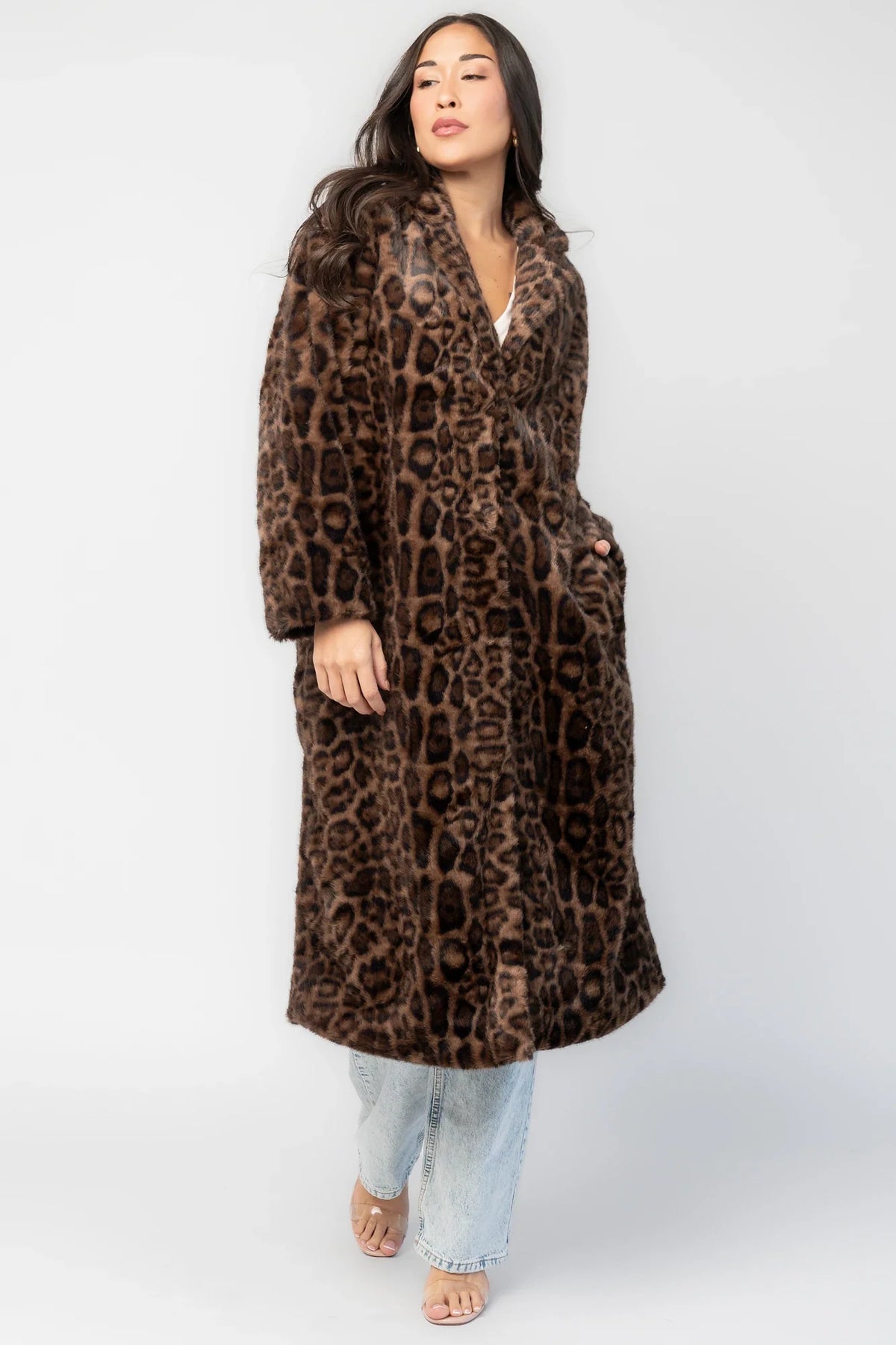 Novalie Coat | Brown Leopard Print