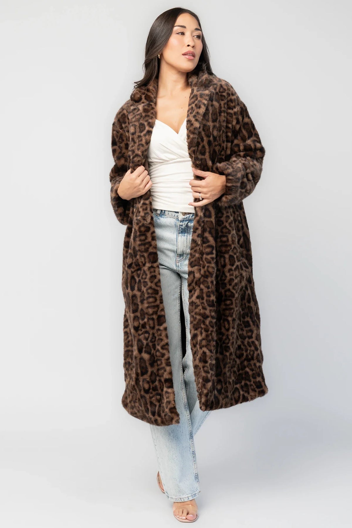 Novalie Coat | Brown Leopard Print Main image