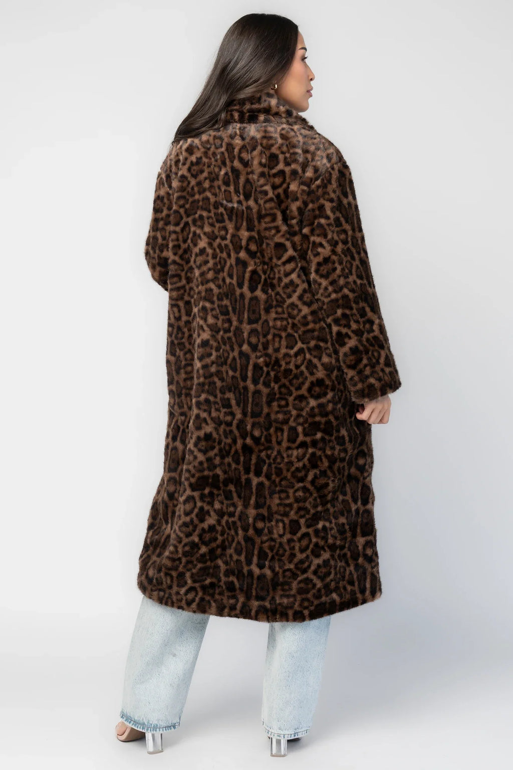 Novalie Coat | Brown Leopard Print
