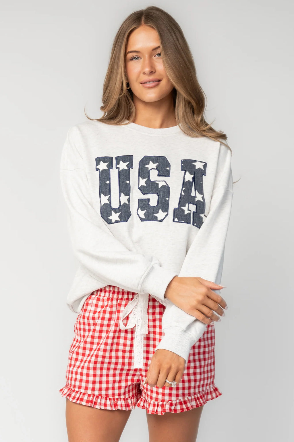 Hope Ruffle Hem Shorts | Red Gingham
