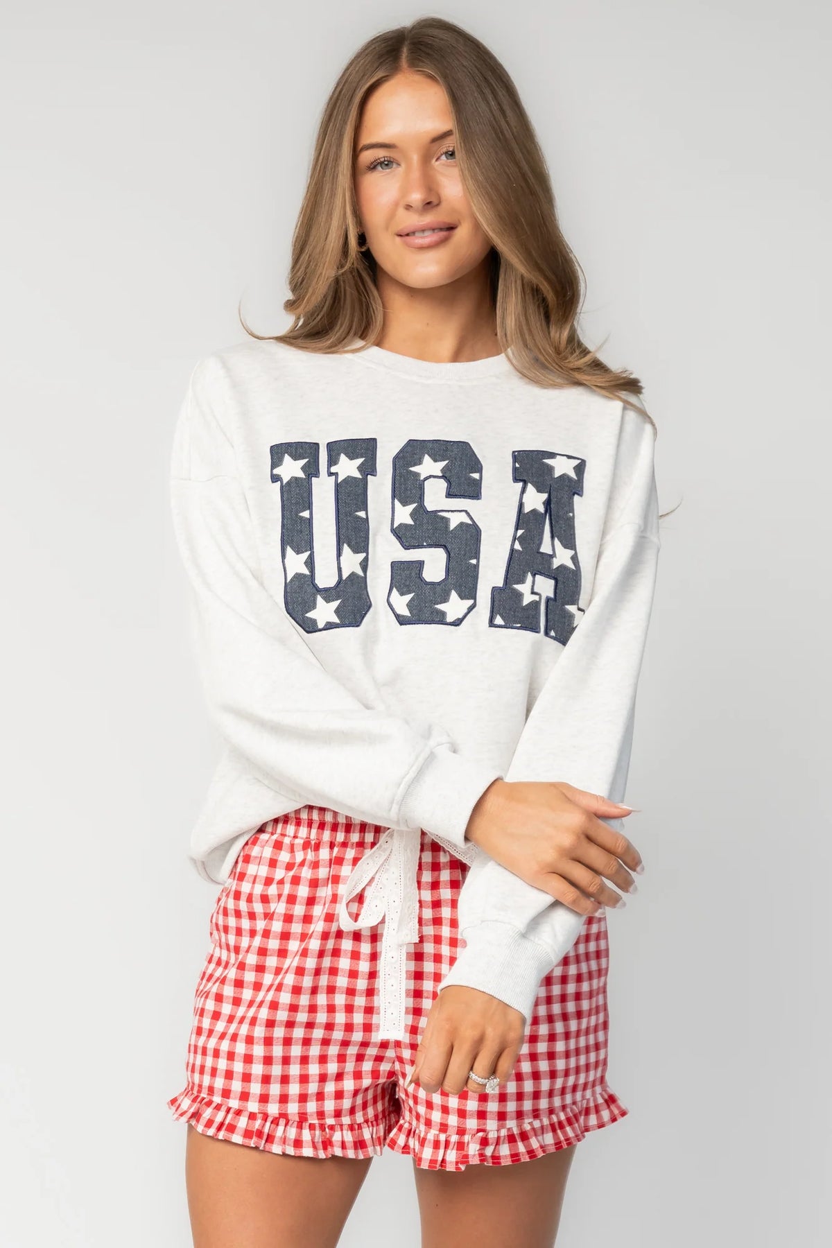 Hope Ruffle Hem Shorts | Red Gingham