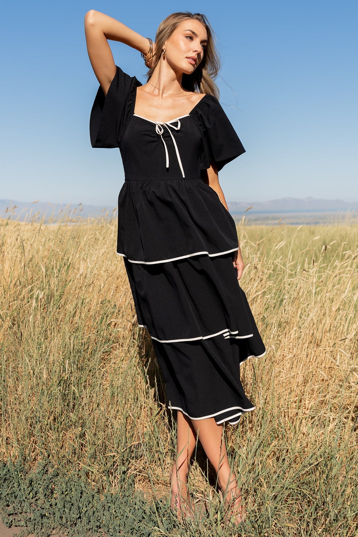 Madrid Tiered Dress | Black
