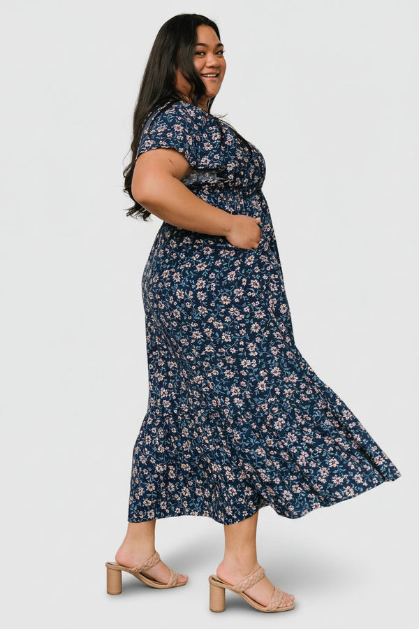 Joanie Smocked Dress | Blue Floral