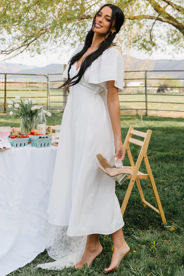 Indie Back Tie Dress | Off White
