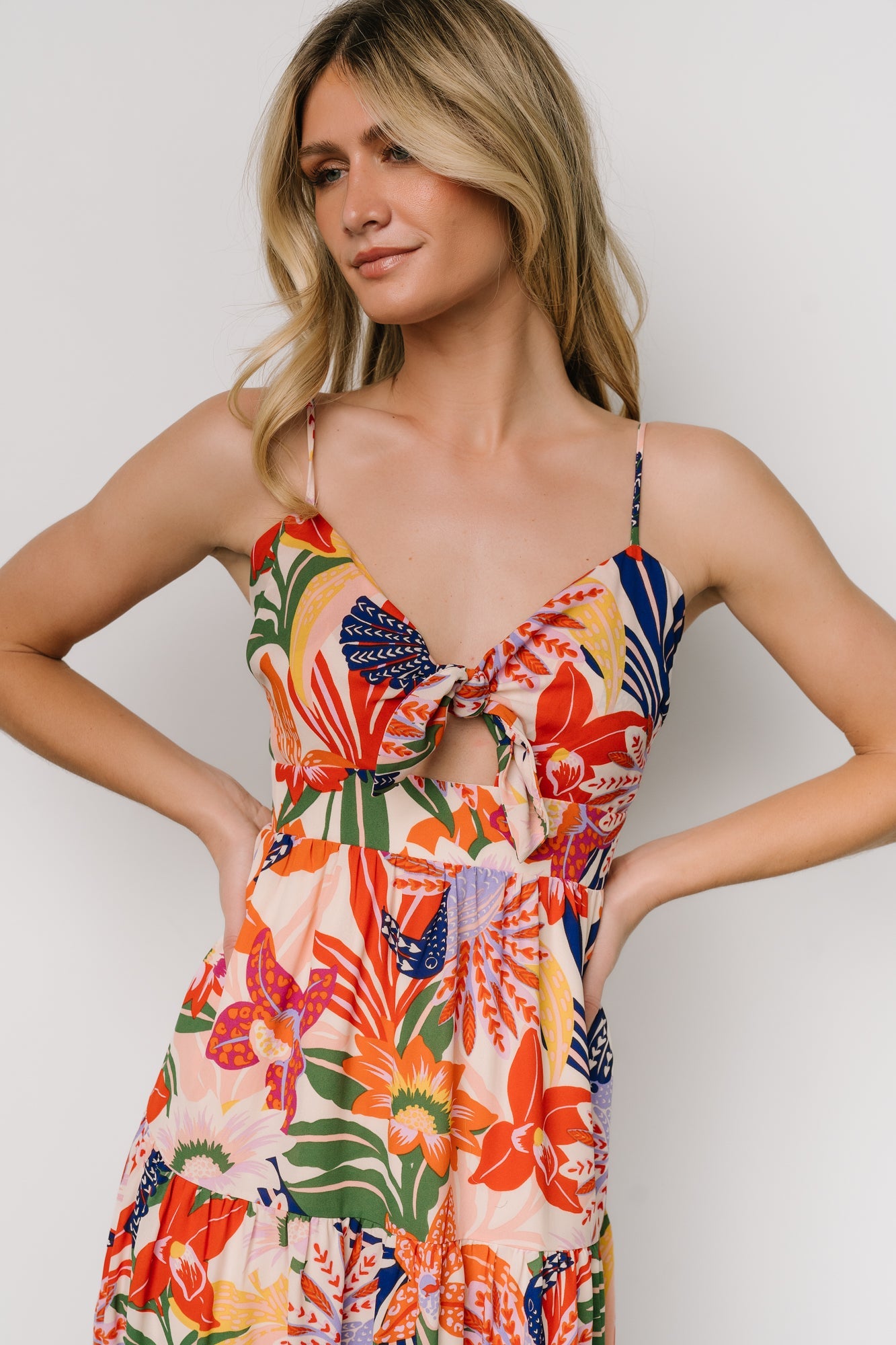 Jaide Midi Dress | Multi Print Secondary image