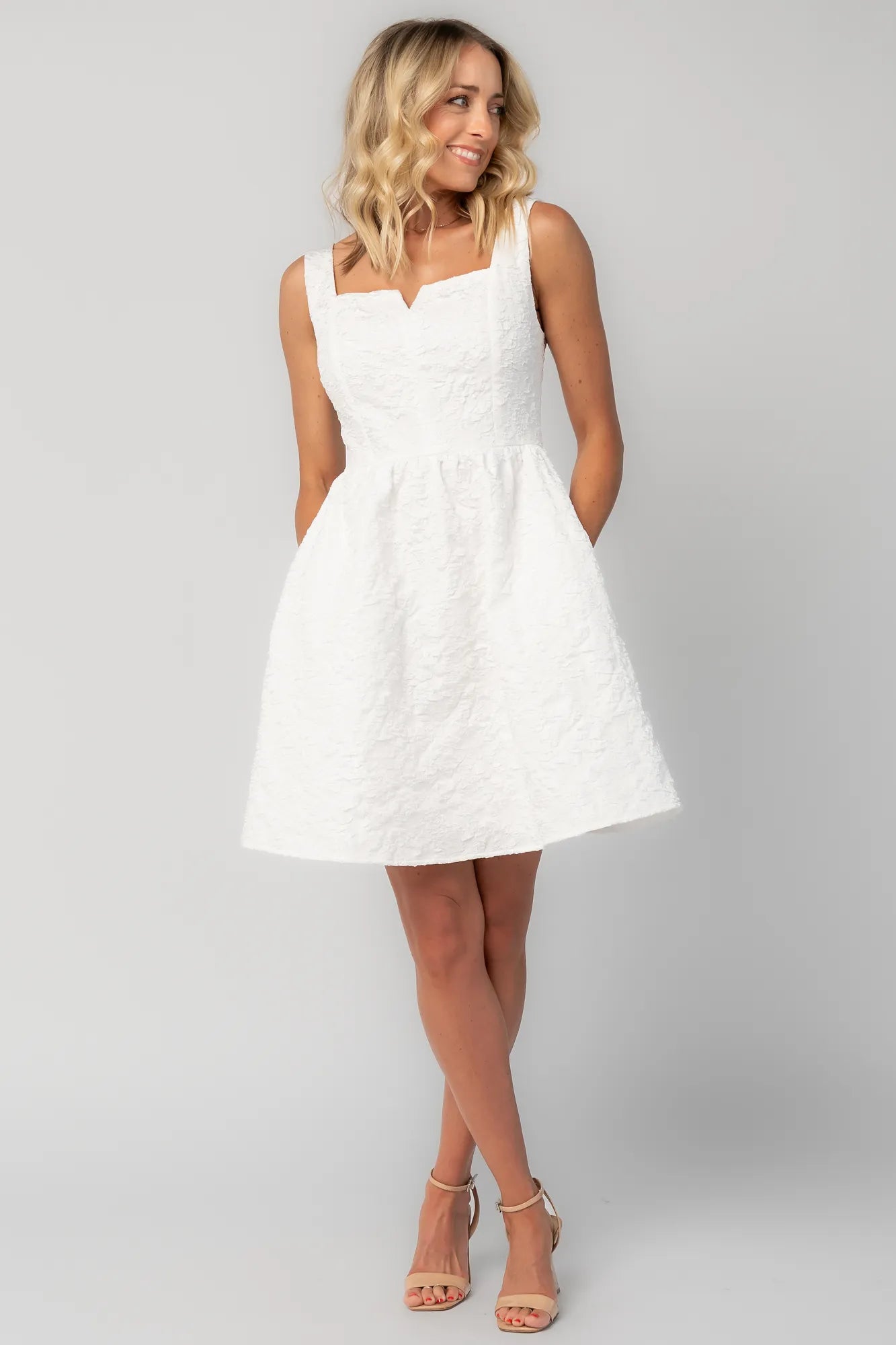 Fleur Short Dress | Ivory Secondary image