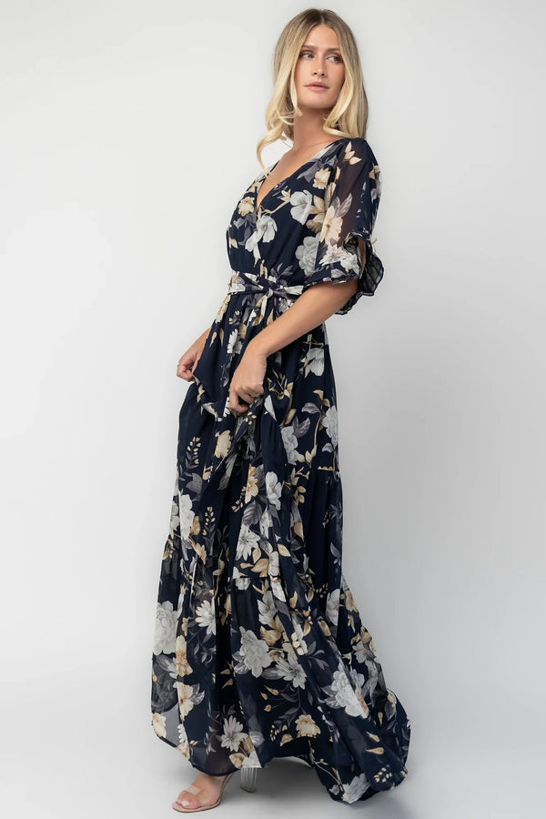 Luna Maxi Dress | Navy Floral