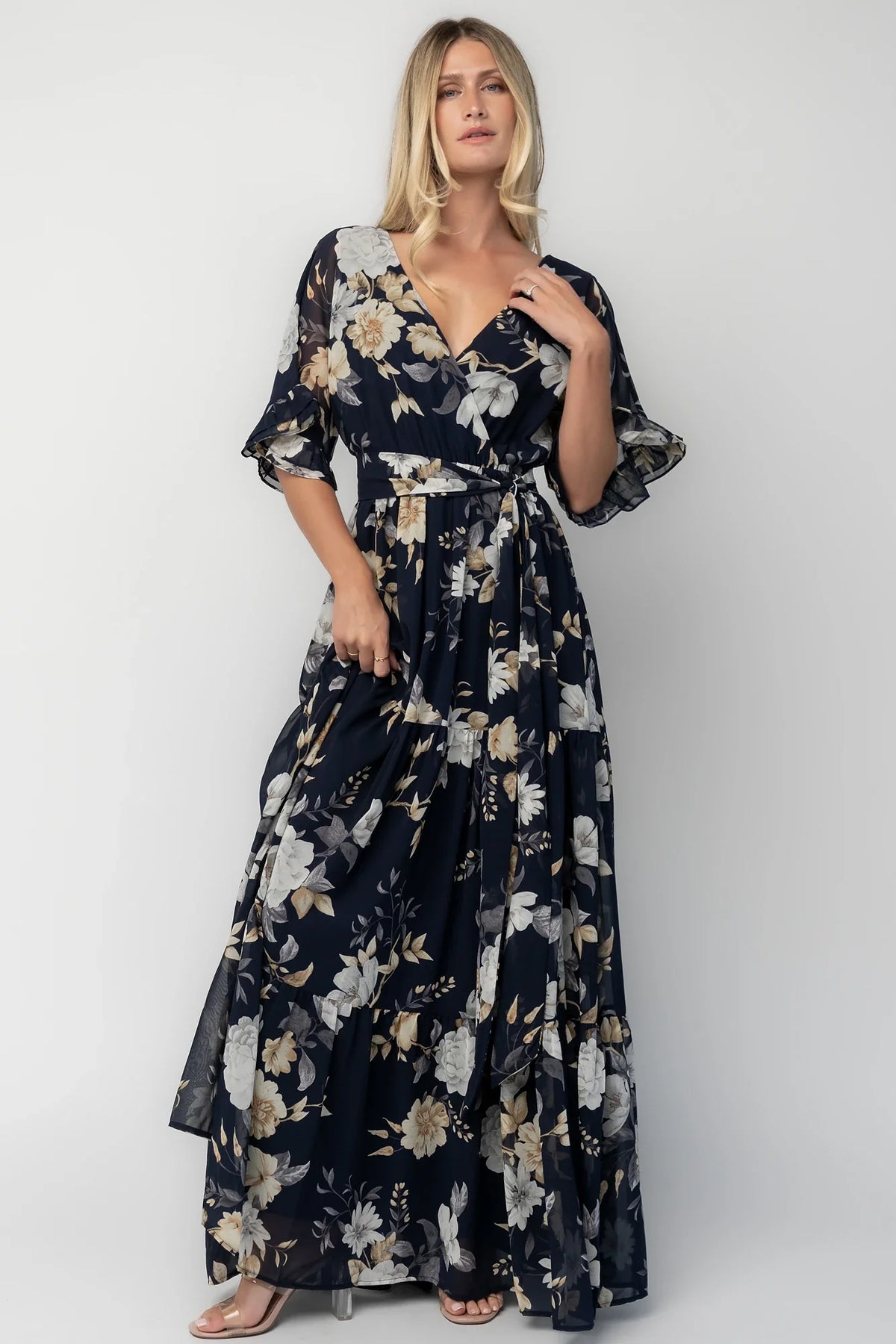 Luna Maxi Dress | Navy Floral Main image