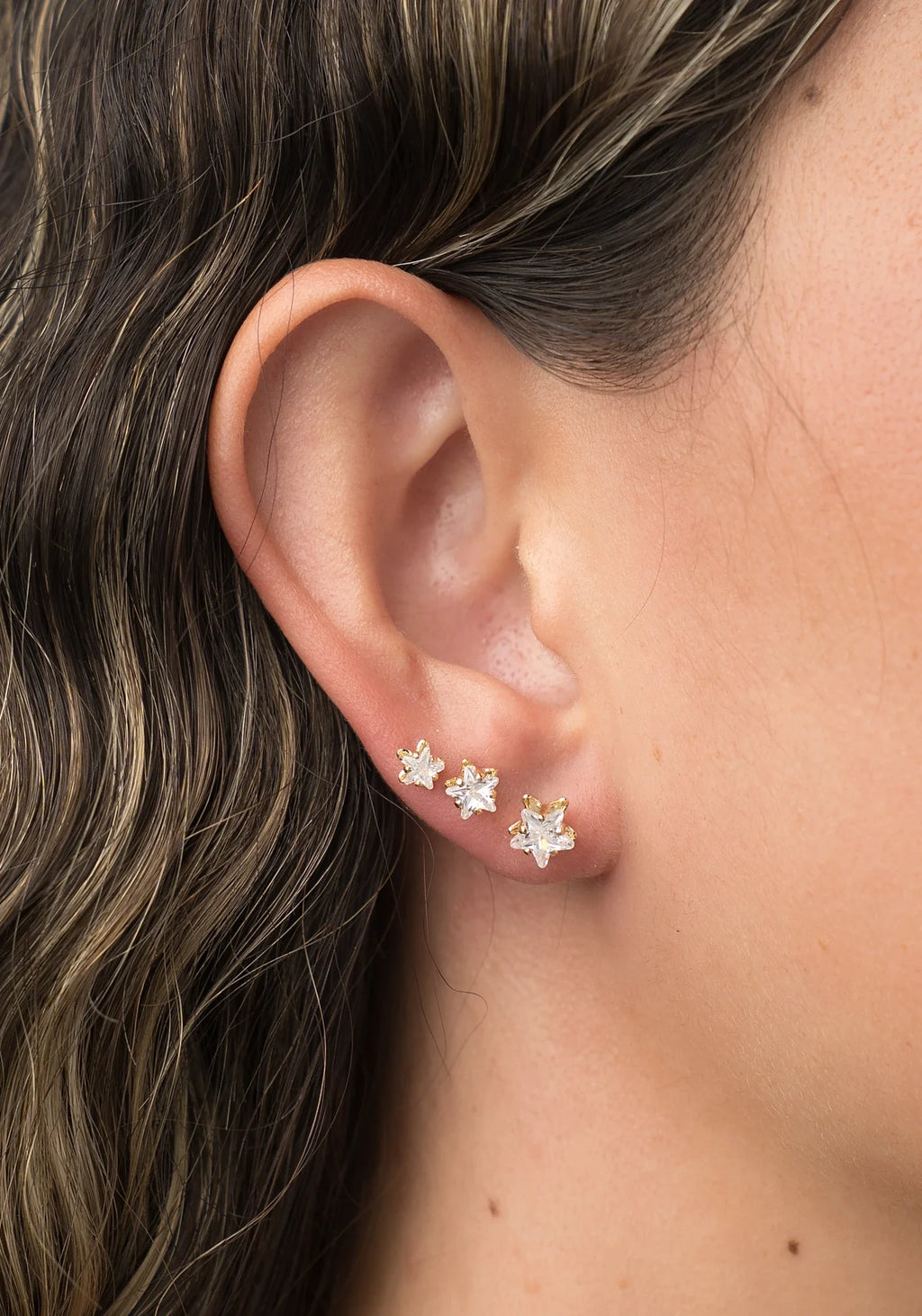 Star Stud Earring Set | Gold