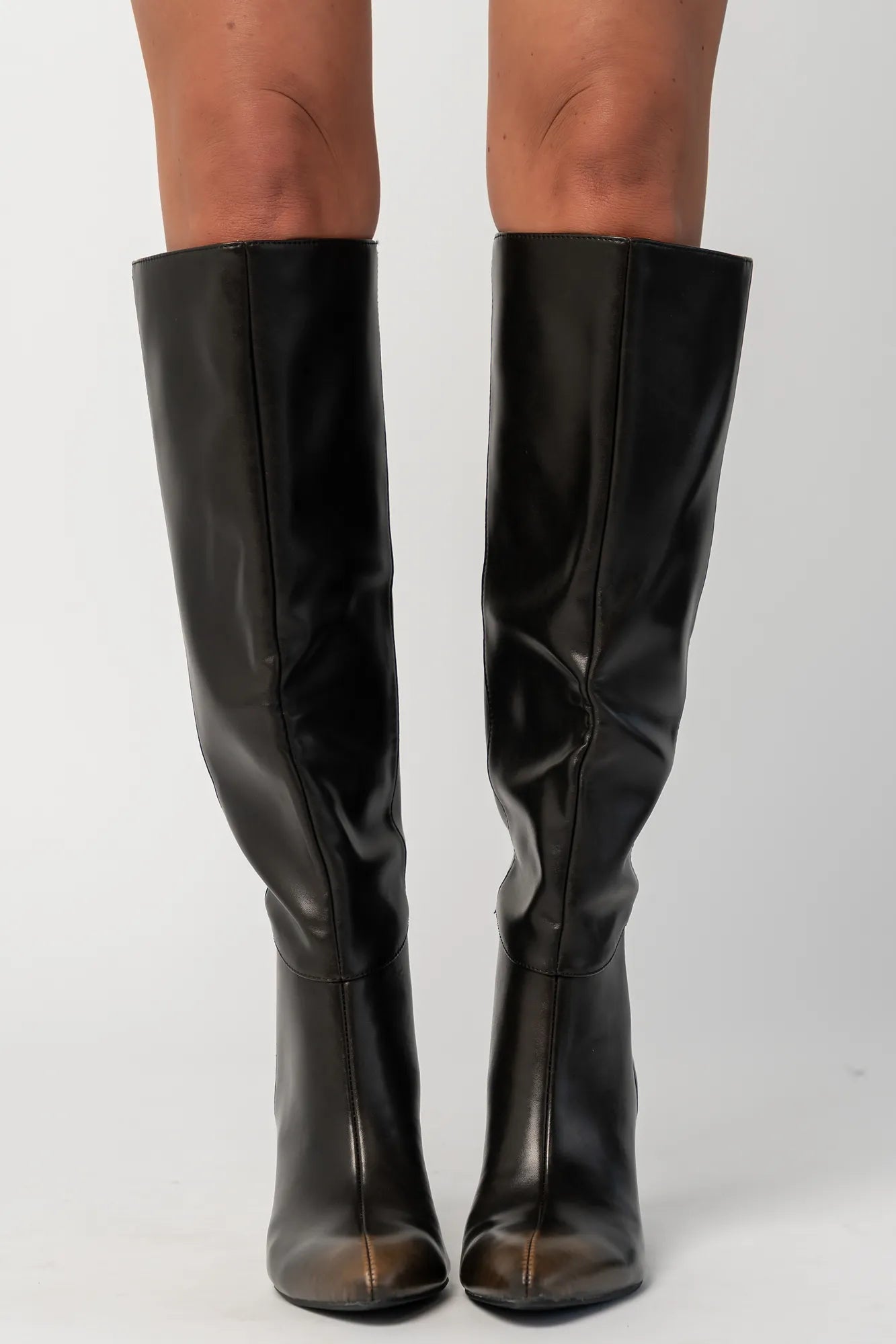 Caitlyn Pointed Toe Knee High Boots | Black Secondary image